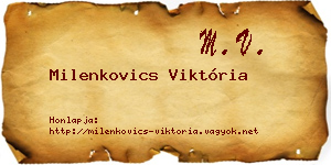 Milenkovics Viktória névjegykártya